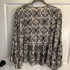 Women's eri + ali Blouse, Top, S, White, Black